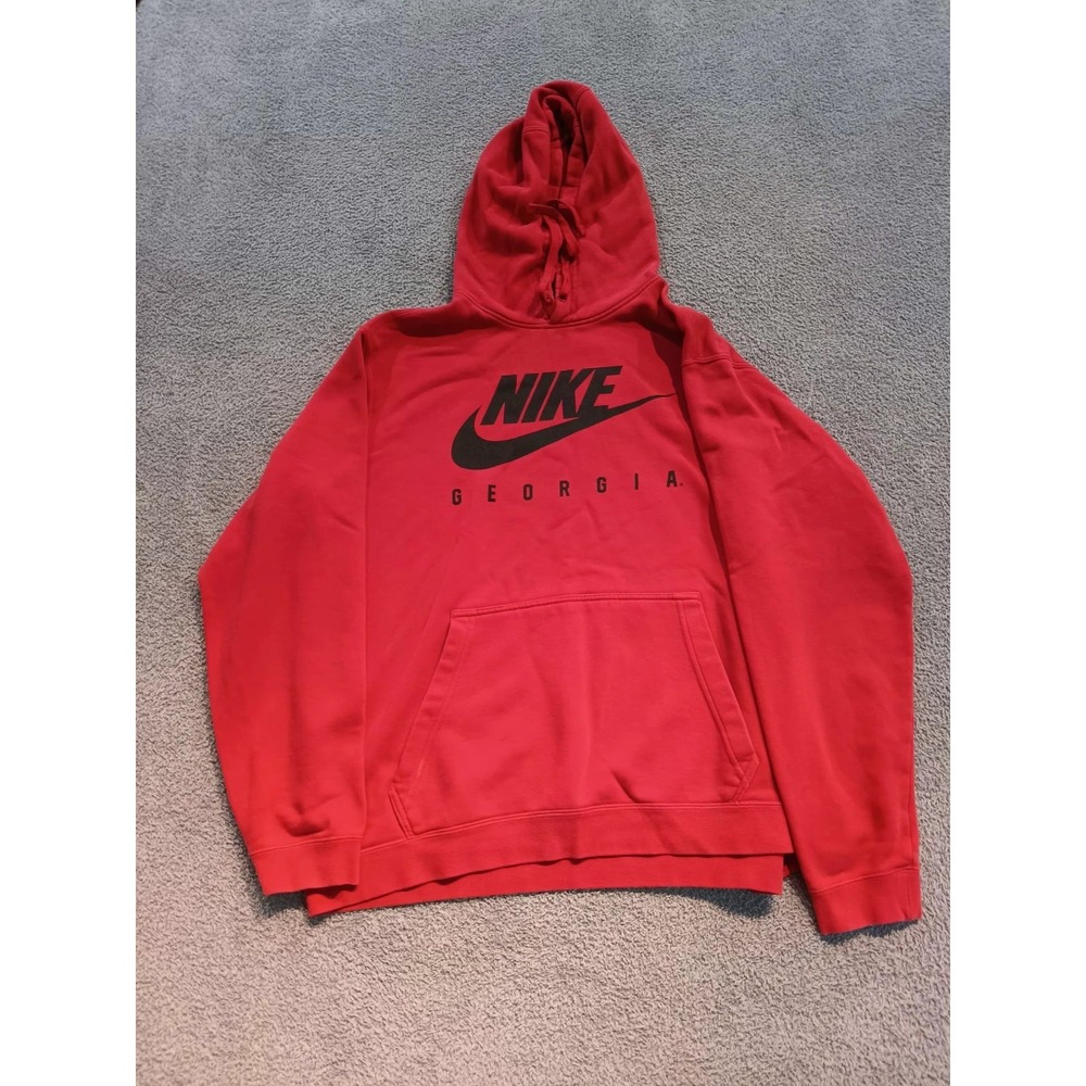Nike Georgia Bulldogs Hoodie XL Red Pullover Fleece Swoosh CT1778-657
